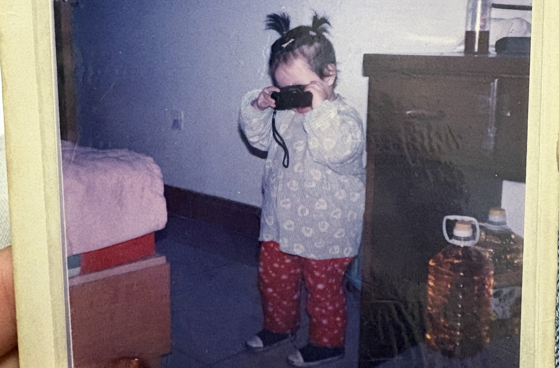 May Gong as a kid, camera in hand